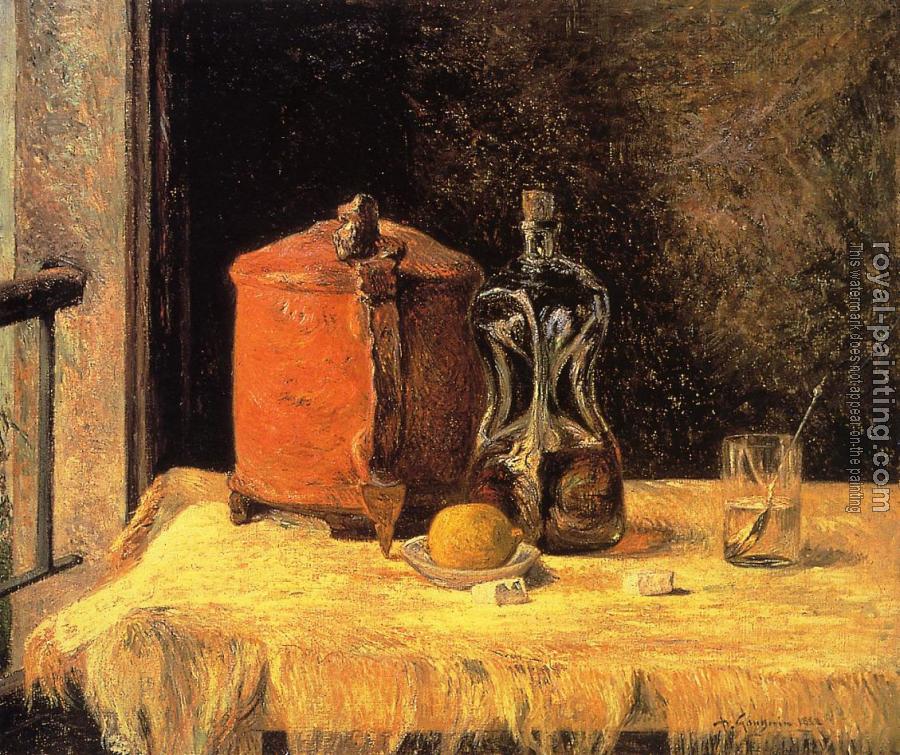 Paul Gauguin : Still Life with Mig and Carafe
